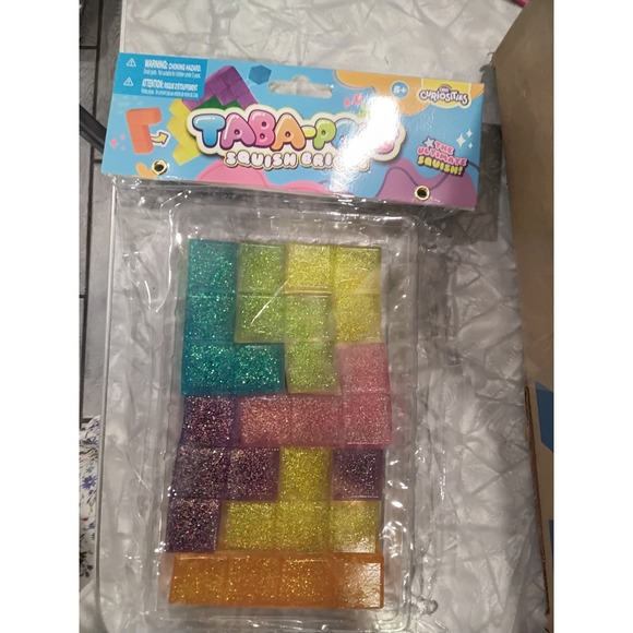 Orb Curiosities Other - Orb Curiosities Taba-Pops Squish Bricks Glitter Sensory Fidget Toy Rainbow New
